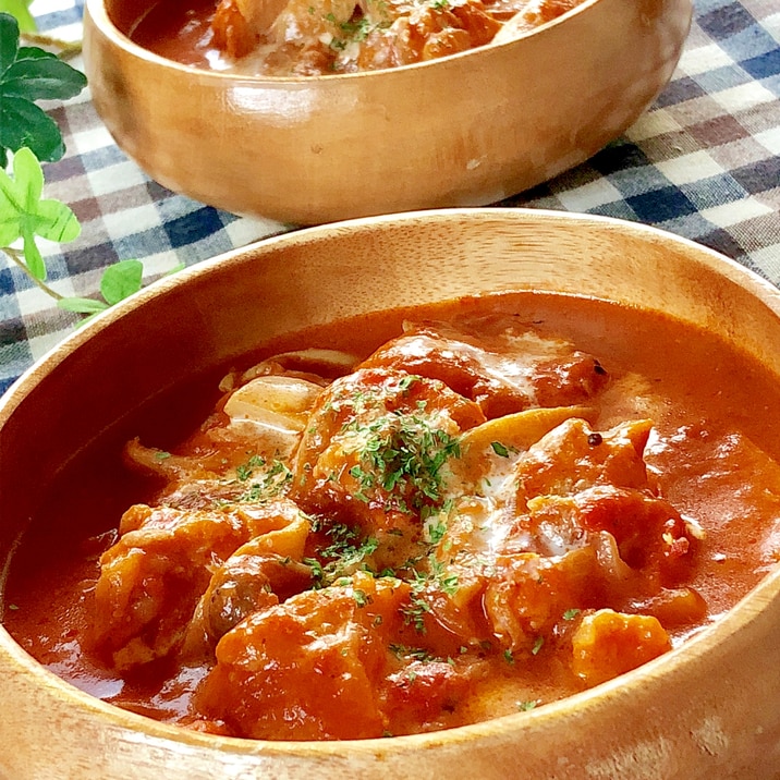 チキンのトマトクリーム煮込み レシピ 作り方 By みさきらりんず 楽天レシピ